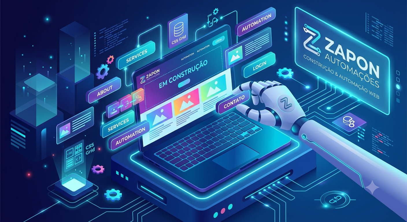 Zapon Automações — construção e automação web